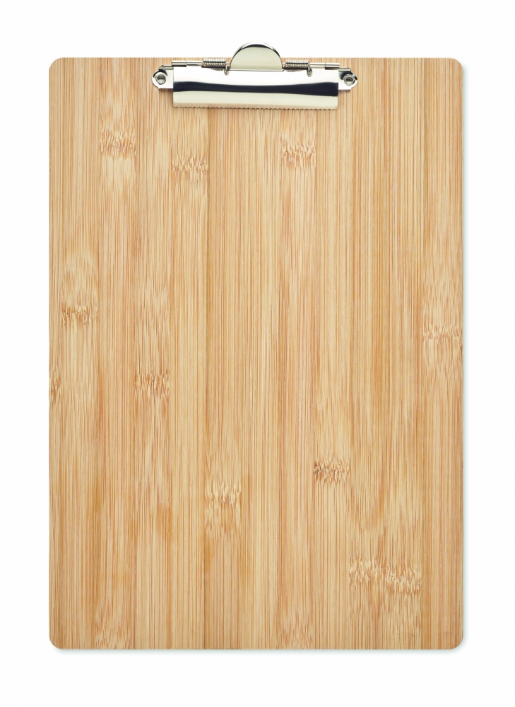 Logo trade promotional items image of: A4 bamboo clipboard