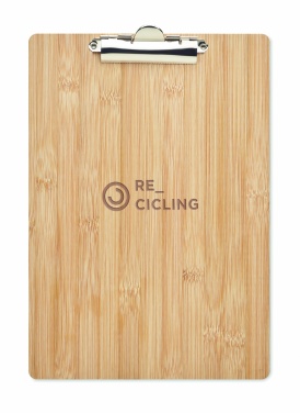 Logo trade promotional giveaways image of: A4 bamboo clipboard