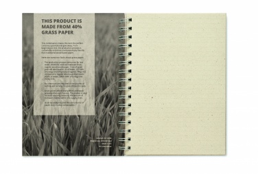 Logo trade promotional item photo of: A5 grass notebook 80 lined