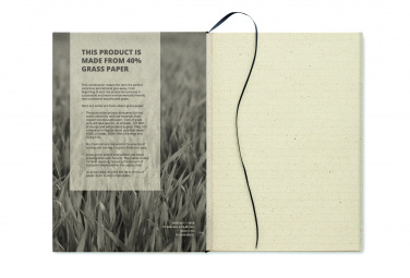 Logo trade promotional merchandise photo of: A5 grass notebook 80 lined