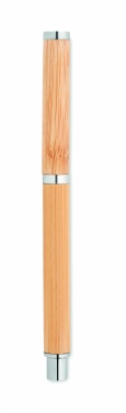 Logo trade corporate gifts image of: Bamboo gel pen