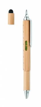 Logotrade promotional product image of: Spirit level pen in bamboo