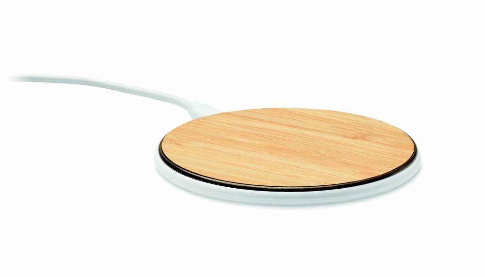 Logotrade promotional giveaway image of: Bamboo wireless charger 10W