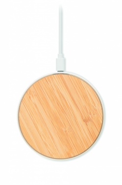 Logo trade business gift photo of: Bamboo wireless charger 10W