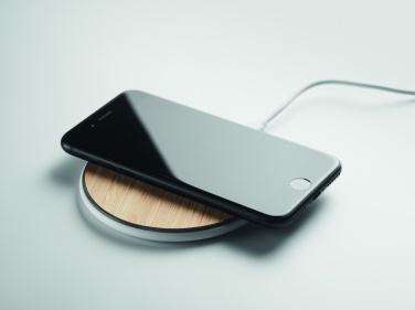 Logotrade promotional product image of: Bamboo wireless charger 10W