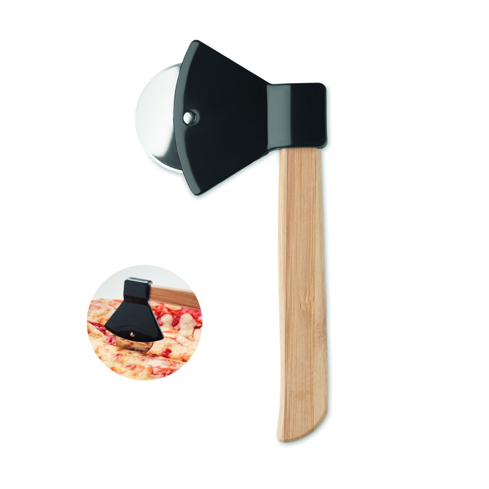 Logotrade advertising products photo of: Pizza cutter bamboo handle