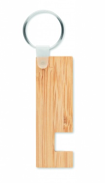 Logo trade promotional gifts picture of: Bamboo stand and key ring Savonlinna