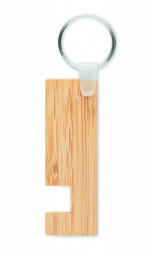 Logotrade advertising product image of: Bamboo stand and key ring Savonlinna