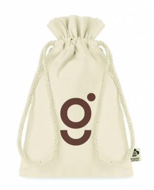 Logo trade corporate gift photo of: Small organic cotton gift bag