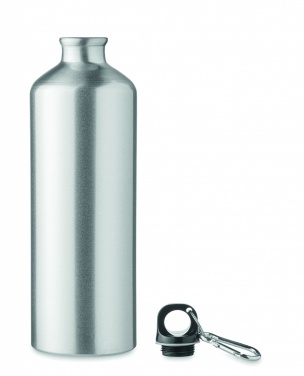 Logotrade promotional giveaway picture of: 1000 ml single-walled aluminum water bottle with a carabiner