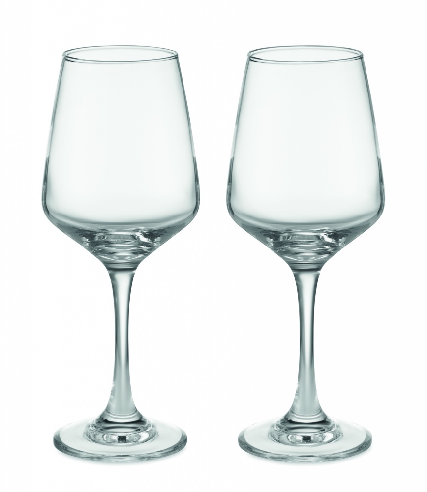 Logo trade promotional giveaway photo of: Set of 2 wine glasses