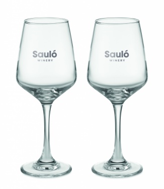 Logo trade promotional products picture of: Set of 2 wine glasses