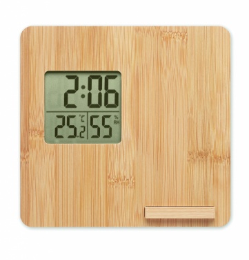 Logo trade promotional merchandise photo of: Bamboo weather station 10W