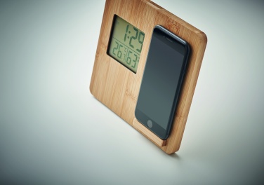 Logotrade business gifts photo of: Bamboo weather station 10W