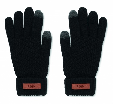 Logo trade promotional merchandise image of: Rpet tactile gloves