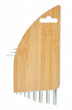 Logotrade corporate gift image of: Hex key set in bamboo