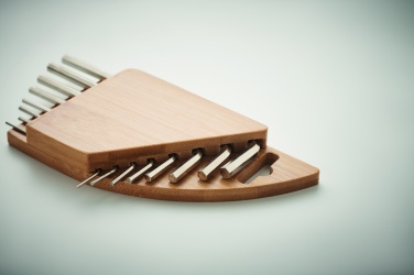 Logotrade promotional items photo of: Hex key set in bamboo