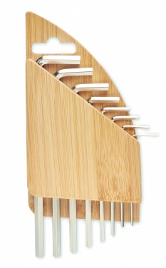 Logotrade promotional merchandise picture of: Hex key set in bamboo