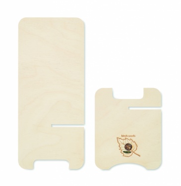 Logotrade business gift image of: Birch Wood phone stand