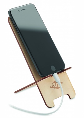 Logo trade promotional giveaways picture of: Birch Wood phone stand