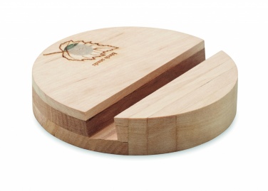 Logo trade promotional merchandise image of: Birch Wood phone stand