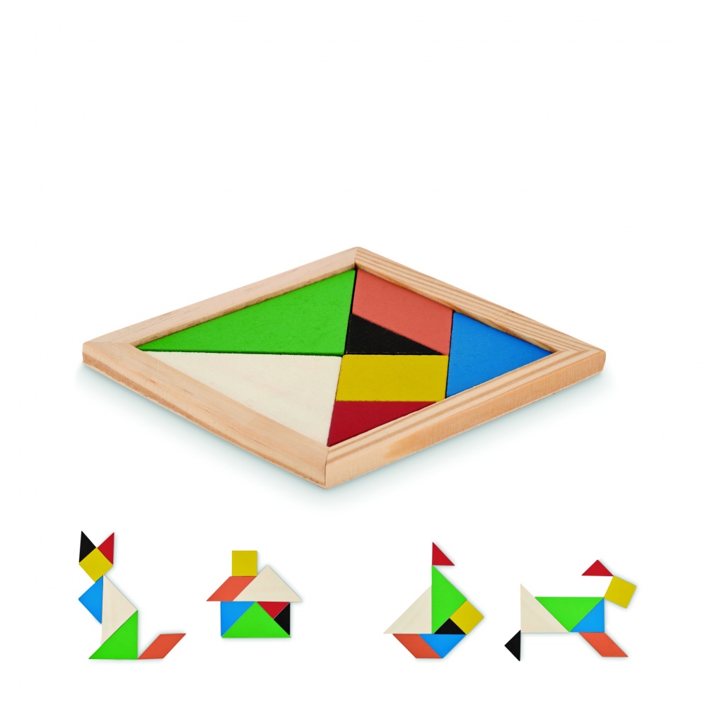 Logotrade promotional merchandise picture of: Tangram puzzle in wood