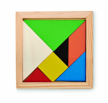 Logotrade promotional item picture of: Tangram puzzle in wood