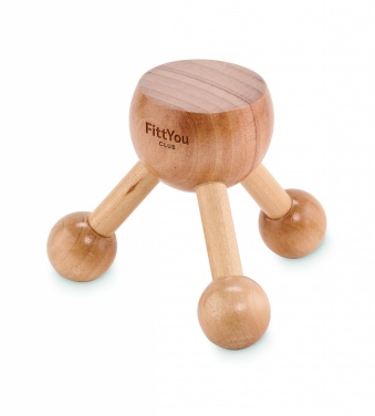 Logo trade promotional item photo of: Hand held massager in wood