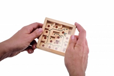 Logo trade promotional products image of: Pine wooden labyrinth game