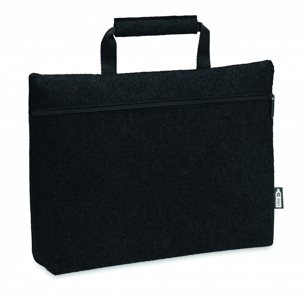 Logo trade promotional giveaway photo of: RPET felt zippered laptop bag