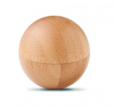 Logotrade promotional giveaways photo of: Lip balm in round bamboo case