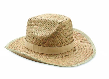 Logo trade promotional merchandise image of: Natural straw cowboy hat