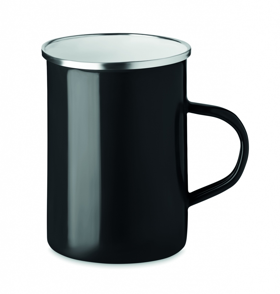 Logo trade business gift photo of: Metal mug with enamel layer