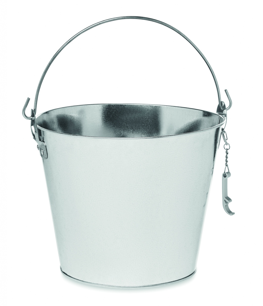 Logo trade promotional product photo of: Metal beer bucket 4L