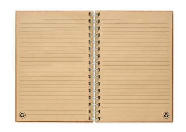 Logo trade advertising products picture of: A5 ring bound Bamboo notebook