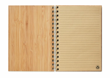 Logotrade promotional item image of: A5 ring bound Bamboo notebook