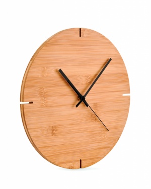 Logo trade promotional products picture of: Round shape bamboo wall clock