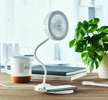 Logotrade promotional items photo of: Desktop charger fan with light