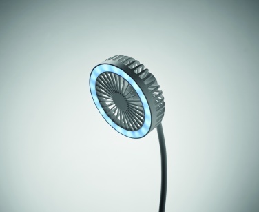 Logo trade advertising products picture of: Desktop charger fan with light