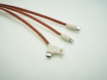 Logo trade promotional products image of: 3 in 1 charging cable in cork