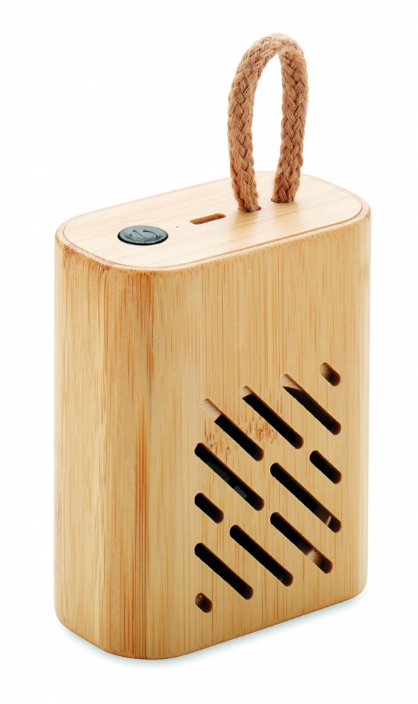 Logo trade promotional merchandise image of: 3W Bamboo wireless speaker