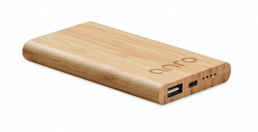 Logo trade promotional giveaways image of: 4000 mAh Bamboo power bank