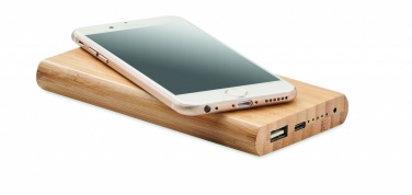 Logo trade promotional merchandise picture of: 6000 mAh Bamboo power bank