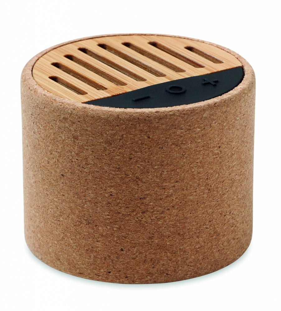 Logotrade promotional gifts photo of: Round cork wireless speaker