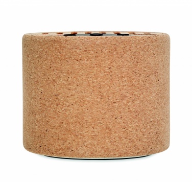 Logo trade corporate gifts picture of: Round cork wireless speaker