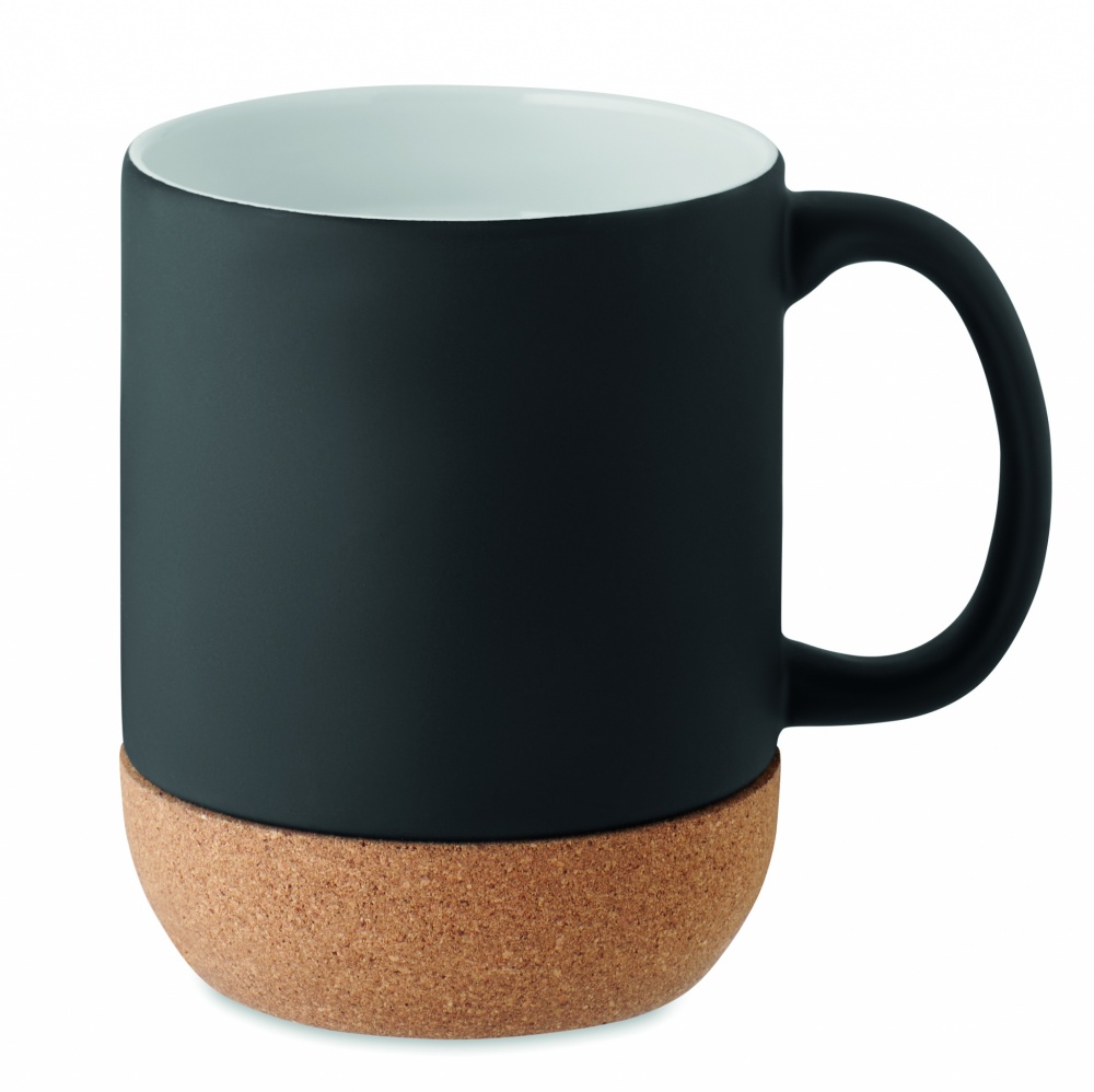 Logo trade advertising products image of: Matt ceramic cork mug 300 ml