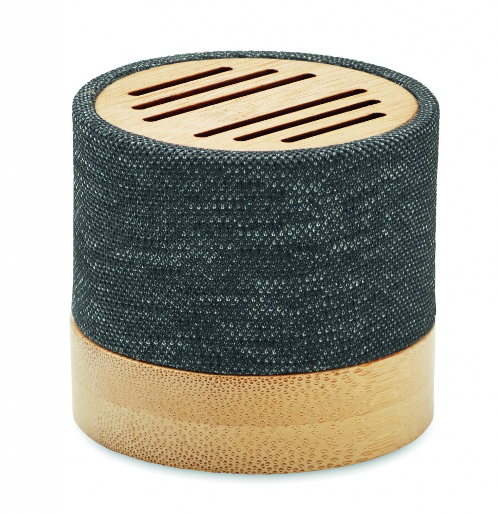 Logo trade promotional gift photo of: Bamboo RPET wireless speaker