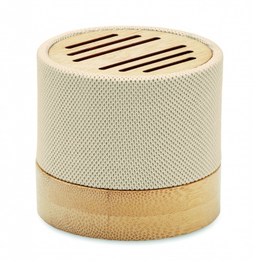 Logo trade promotional items picture of: Bamboo RPET wireless speaker