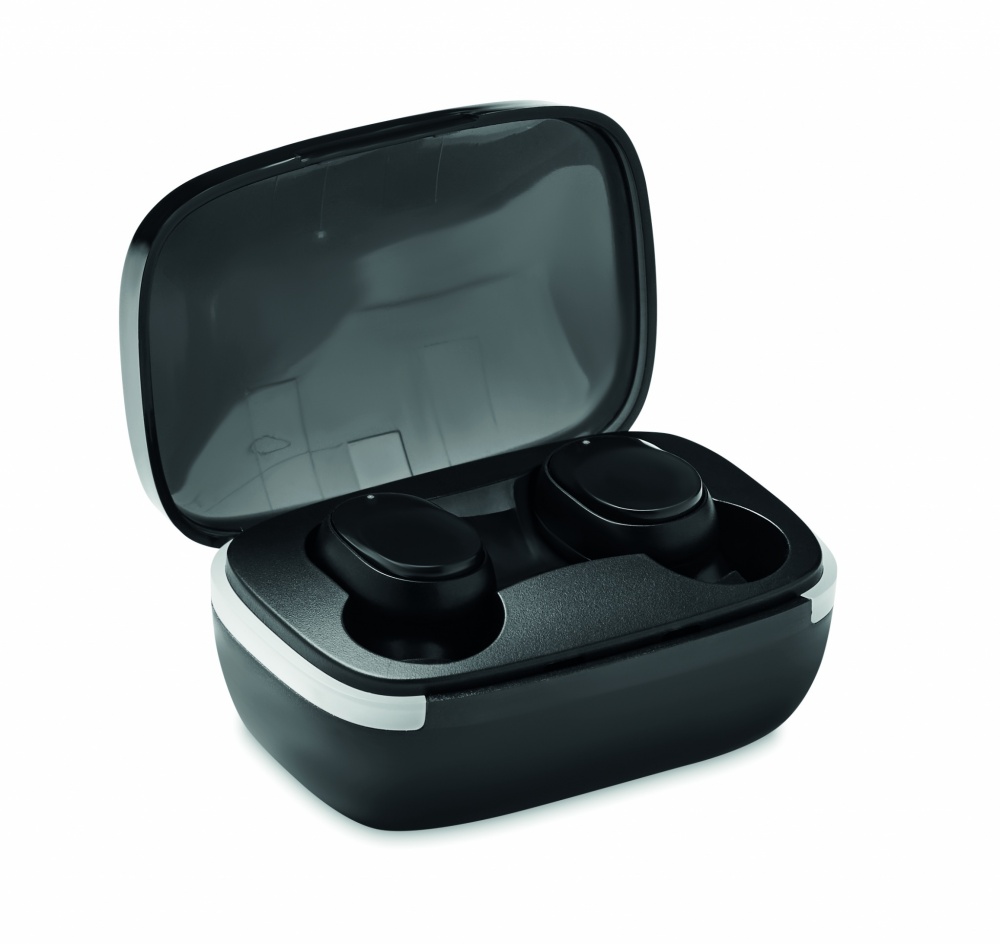 Logo trade promotional merchandise image of: TWS earbuds with charging case