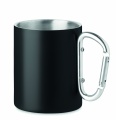 Double wall metal mug 300 ml, Black